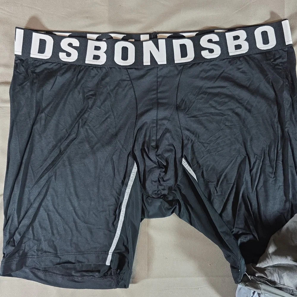 Bonds Underwear Anti-Chafing Boxer XL 3 Pack Black, Fortress, Sting Grey